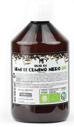 OLIO DI SEMI DI CUMINO NERO BIO 500 ML - Luckyfarma.it