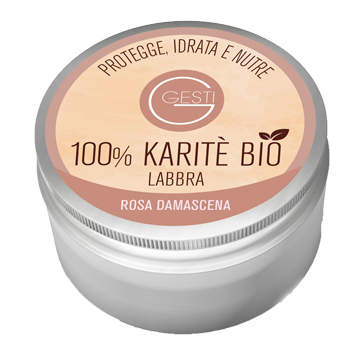 GESTI 100% KARITE' BIO 10 ML ROSA DAMASCENA LABBRA - Luckyfarma.it
