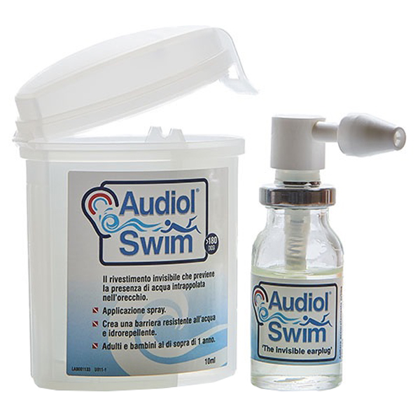 AUDIOLSWIM SOLUZIONE RIVESTIMENTO CANALE UDITIVO COME BARRIERA IDROREPELLENTE - Luckyfarma.it