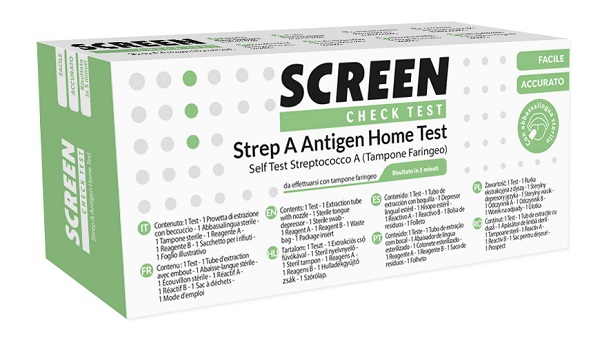 TEST RAPIDO CHE RILEVA LO STREPTOCOCCO A TRAMITE TAMPONE FARINGEO SCREEN CHECK TEST STREPTOCOCCO 2 PEZZI - Luckyfarma.it
