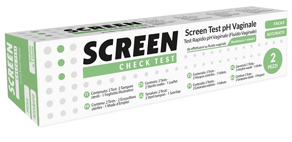 TEST RAPIDO CHE MISURA IL LIVELLO DEL PH VAGINALE 2 PEZZI SCREEN CHECK TEST PH VAGINALE - Luckyfarma.it