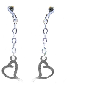 ORECCHINO PEND CUORE LOVE ARGENTO - Luckyfarma.it