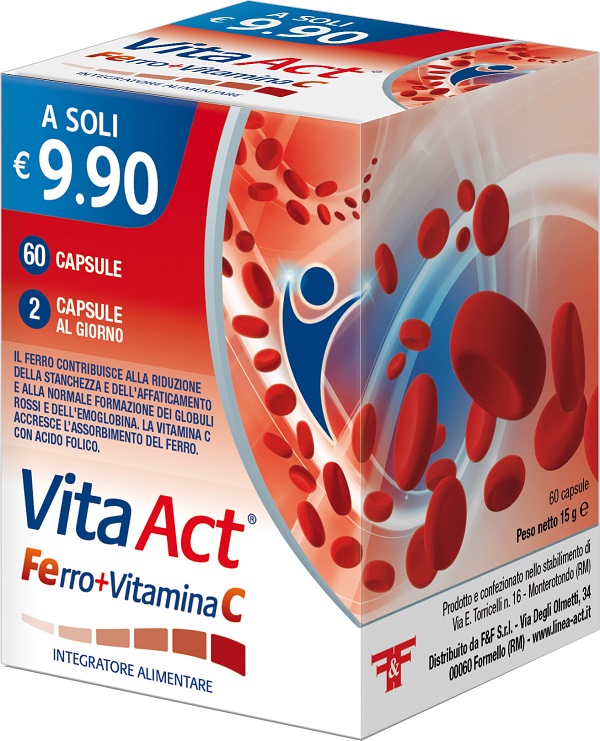 VITA ACT FERRO + VITAMINA C 60 CAPSULE - Luckyfarma.it