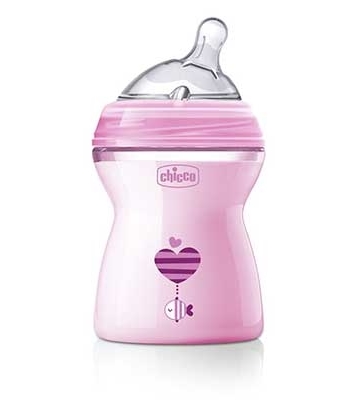 CHICCO BIBERON NATFEEL 2M+ GIRL 250 ML - Luckyfarma.it