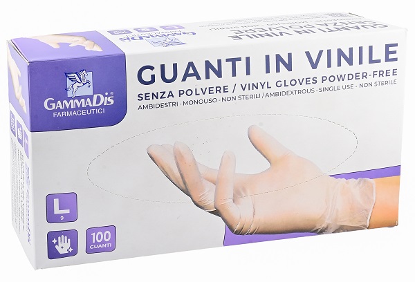 GUANTI VINILE SENZA POLVERE LARGE 100 PEZZI - Luckyfarma.it
