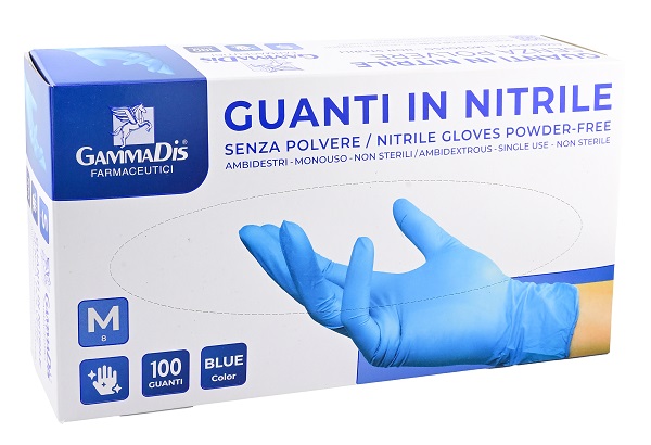 GUANTI NITRILE SENZA POLVERE MEDIUM 100 PEZZI - Luckyfarma.it