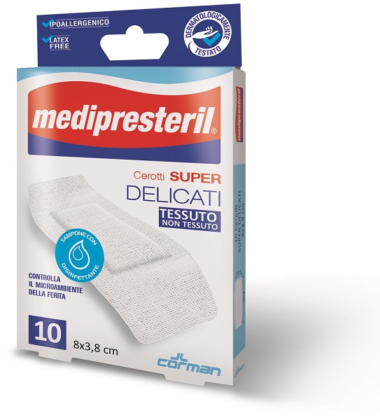 MEDIPRESTERIL CEROTTI DELICATI SUPER 8 X 3,8 10 PEZZI - Luckyfarma.it