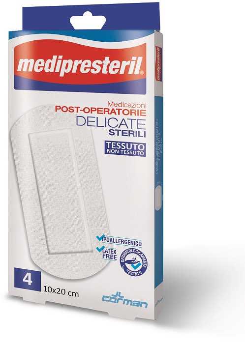 MEDIPRESTERIL MEDICAZIONI POST OPERATORIE DELICATE 10 X 20 4 PEZZI - Luckyfarma.it