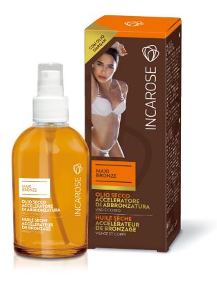 INCAROSE MAXI BRONZE OLIO SECCO ACCELERATORE DI ABBRONZATURA 125 ML - Luckyfarma.it
