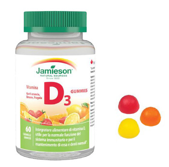 JAMIESON VITAMINA D GUMMIES 1000 60 CARAMELLE GOMMOSE - Luckyfarma.it