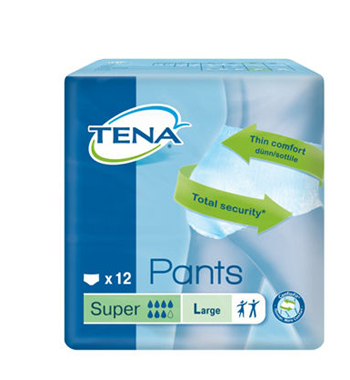 PANNOLONE PULL UP TENA PANTS SUPER TAGLIA LARGE 12 PEZZI - Luckyfarma.it