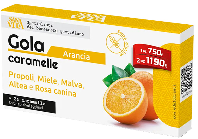 SANAVITA GOLA ARANCIA 24 COMPRESSE - Luckyfarma.it