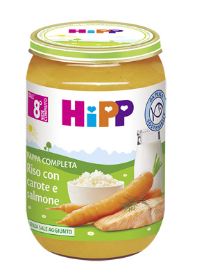 HIPP PAPPA PRONTA RISO CAROTE SALMONE 220 G - Luckyfarma.it