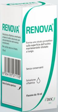 RENOVA COLLIRIO SOSTITUTO LACRIMALE A BASE DI ACIDO IALURONICO 0,4% FLACONE DA 10 ML SENZA CONSERVANTI - Luckyfarma.it