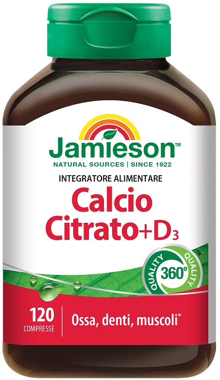 JAMIESON CALCIO CITRATO + VITAMINA D3 120 COMPRESSE - Luckyfarma.it
