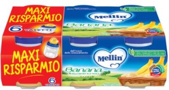 MELLIN OMOGENEIZZATO BANANA 6 X 100 G - Luckyfarma.it