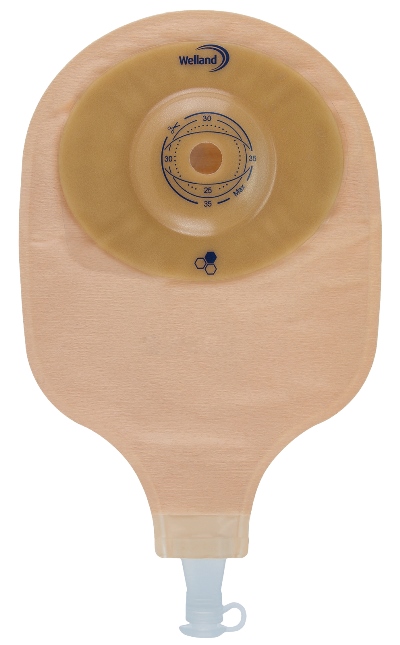 SACCA PER UROSTOMIA TRASPARENTE RITAGLIABILE AURUM CONVEX URO MIDI CON MIELE DI MANUKA DIAMETRO 13-48 MM INIZIO CONVESSITA' 48 MM 10 PEZZI - Luckyfarma.it