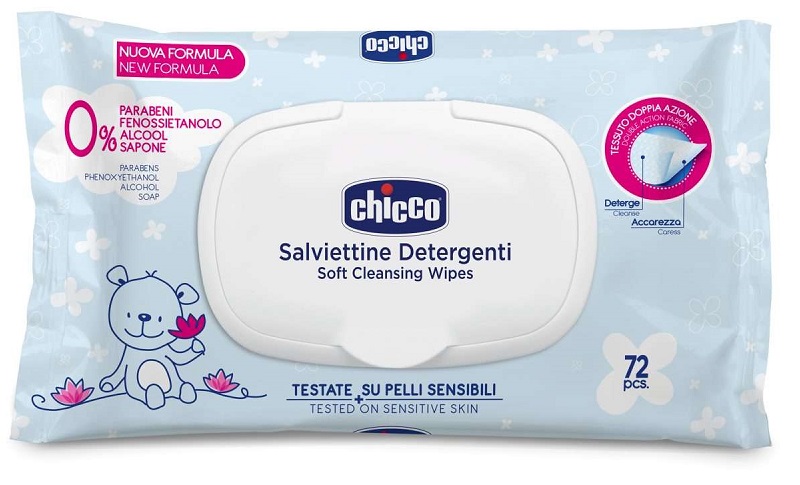 CHICCO COSMESI SALVIETTE 72 PEZZI PLAQ - Luckyfarma.it