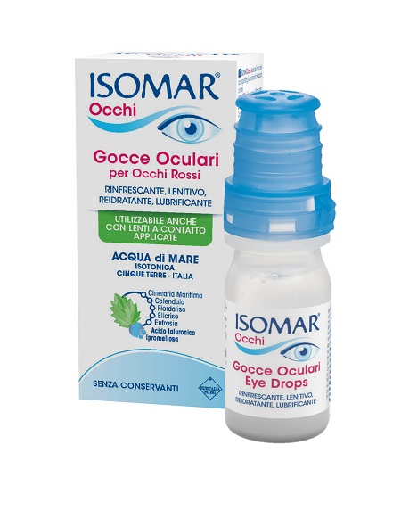 ISOMAR OCCHI GOCCE OCULARI ALL'ACIDO IALURONICO 0,20% 10 ML SENZA CONSERVANTI - Luckyfarma.it