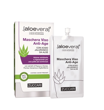 ALOEVERA2 MASCHERA VISO ANTIAGE 4 SACCHETTI 20 ML - Luckyfarma.it