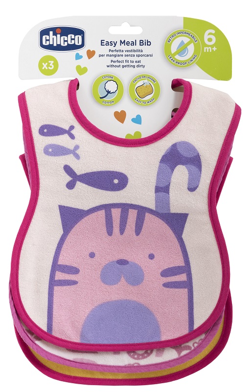 CHICCO BAVAGLINO PAPPA 6M 3 PEZZI GIRL - Luckyfarma.it