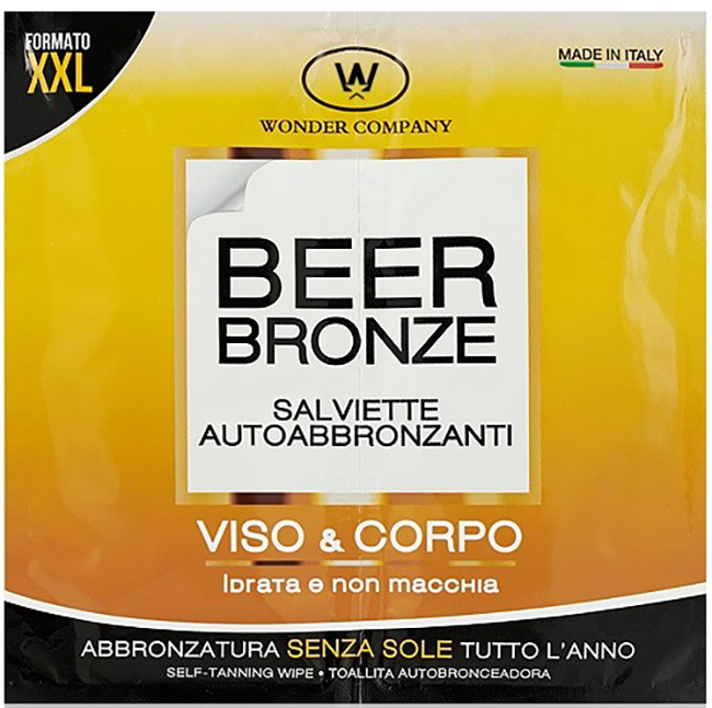 BEER BRONZE SALVIETTE AUTOABBRONZANTI 2 BUSTE - Luckyfarma.it