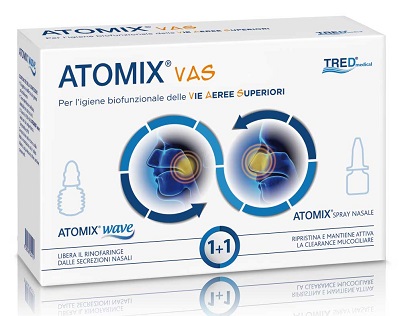 ATOMIX VAS KIT PER IGIENE FUNZIONALE DELLE VIE AEREE SUPERIORI ATOMIC WAVE + SPRAY - Luckyfarma.it