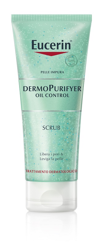EUCERIN DERMOPURIFYER OIL CONTROL SCRUB 100 ML - Luckyfarma.it