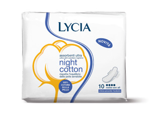 LYCIA COTONE ALI NOTTE 10 PEZZI - Luckyfarma.it