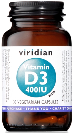 VIRIDIAN VITAMIN D3 400IU 30CPS - Luckyfarma.it