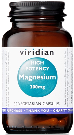 VIRIDIAN MAGNESIUM 300MG HIGH POTENCY 30 CAPSULE VIRIDIAN MAGNESIO SUPERIORE ALTA CONCENTRAZIONE - Luckyfarma.it