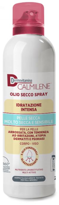 DERMOVITAMINA CALMILENE OLIO SECCO SPRAY IDRATAZIONE INTENSA PER PELLE SECCA, MOLTO SECCA E SENSIBILE 200 ML - Luckyfarma.it