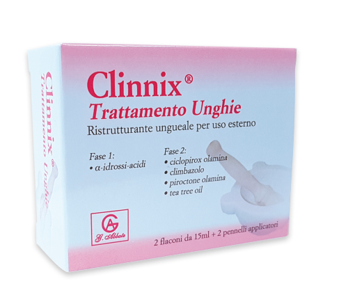 CLINNIX TRATTAMENTO UNGHIE 2 FLACONI 15 ML + 2 PENNELLI APPLICATORI - Luckyfarma.it