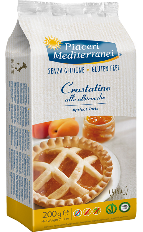 PIACERI MEDITERRANEI LE BONTA' DEL MATTINO CROSTATINE ALL'ALBICOCCA 4 X 50 G - Luckyfarma.it