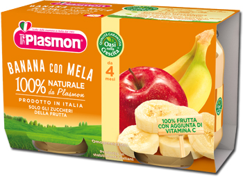 PLASMON OMOGENEIZZATO BANANA/MELA 2 X 104 G - Luckyfarma.it
