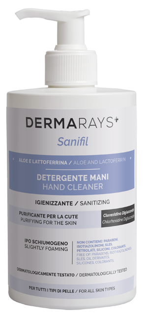 DERMARAYS SANIFIL DETERGENTE MANI IGIENIZZANTE ALOE E LATTOFERRINA 500 ML - Luckyfarma.it