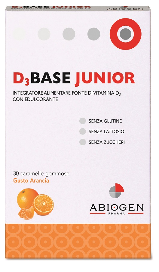 D3BASE JUNIOR 30 CARAMELLE GOMMOSE ARANCIA - Luckyfarma.it