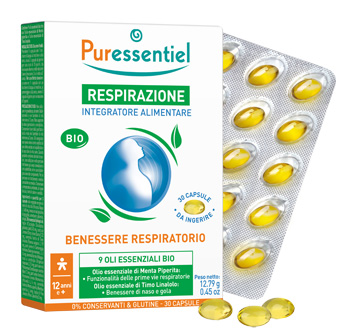 PURESSENTIEL RESPIRAZIONE BIO 9 OLI ESSENZIALI 30 CAPSULE - Luckyfarma.it