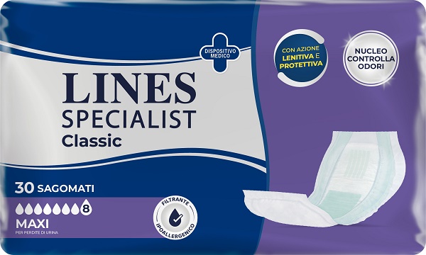 PANNOLONE PER INCONTINENZA LINES SPECIAL CLASSIC SAGOMATO MAXI 30 PEZZI - Luckyfarma.it