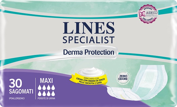 LINES SPECIALIST DERM PANNOLONE SAGOMATO MAXI 30 PEZZI - Luckyfarma.it
