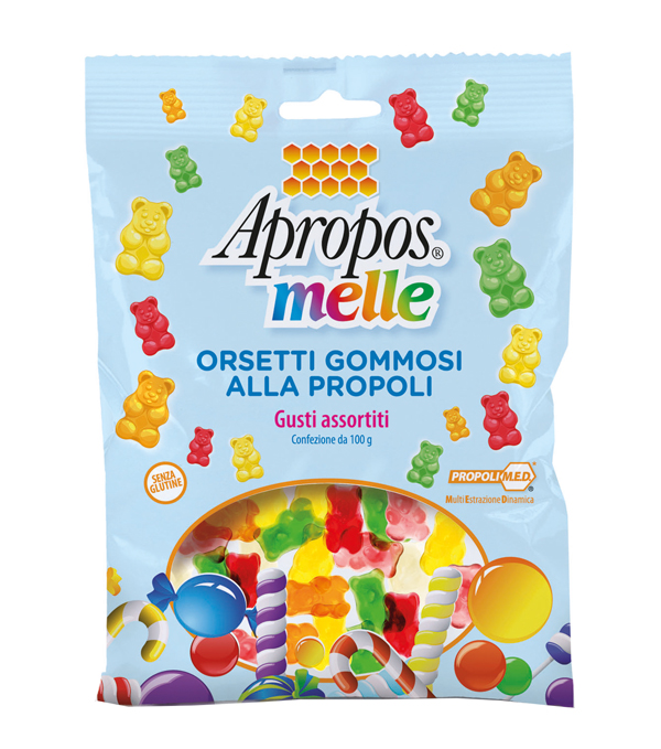 APROPOS MELLE ORSETTI GOMMOSI ALLA PROPOLI GUSTI ASSORTITI 100 G - Luckyfarma.it