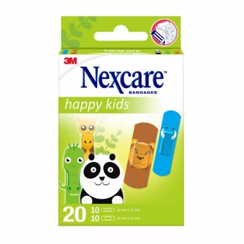 CEROTTI NEXCARE KIDS PLASTERS ANIMALS 20 PEZZI ASSORTITI - Luckyfarma.it