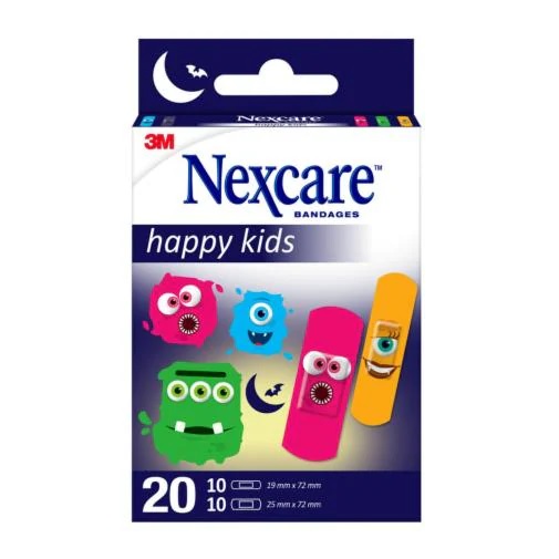 CEROTTI NEXCARE KIDS PLASTERS MONSTERS 20 PEZZI ASSORTITI - Luckyfarma.it