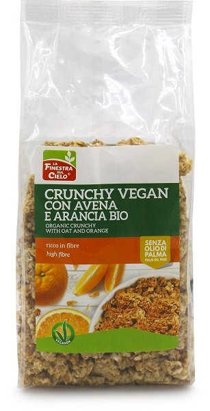 CRUNCHY CON AVENA E ARANCIA VEGAN BIO 375 G - Luckyfarma.it