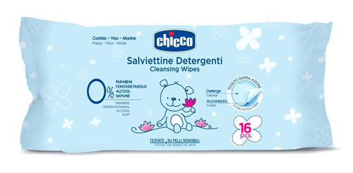 CHICCO COSMESI SALVIETTINE 16 PEZZI - Luckyfarma.it