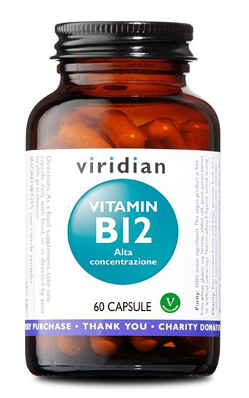 VIRIDIAN VITAMIN B12 HIGH POTENCY 60 CAPSULE VIRIDIAN VITAMINA B12 ALTA CONCENTRAZIONE - Luckyfarma.it