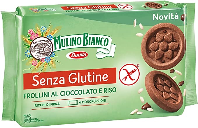 MULINO BIANCO SENZA GLUTINE FROLLINI AL CIOCCOLATO E RISO 6 MONOPORZIONI DA 41,66 G - Luckyfarma.it