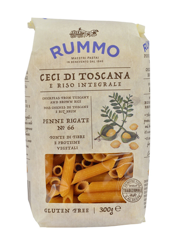 RUMMO PENNE RIGATE N 66 CECI DI TOSCANA E RISO INTEGRALE 300 G - Luckyfarma.it