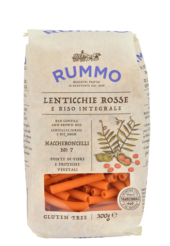 RUMMO MACCHERONCELLI N 7 LENTICCHIE ROSSE E RISO INTEGRALE 300 G - Luckyfarma.it
