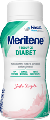 MERITENE RESOURCE DIABET FRAGOLA ALIMENTO IPERPROTEICO 28 VITAMINE E MINERALI 200 ML - Luckyfarma.it